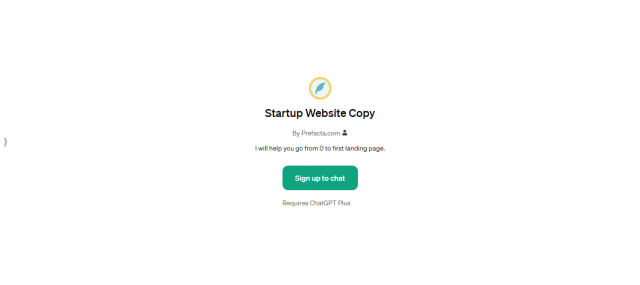 Startup Website Copy