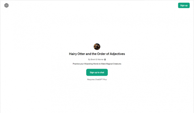 Hairy Otter and the Order of Adjectives