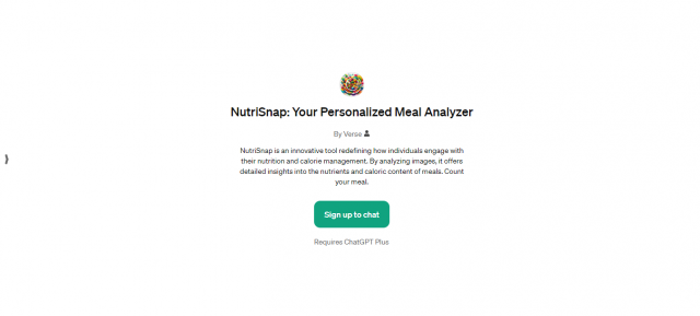 NutriSnap: Your Personalized Meal Analyzer