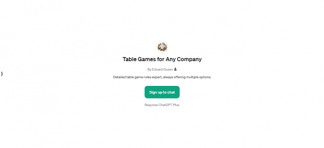 Table Games for Any Company