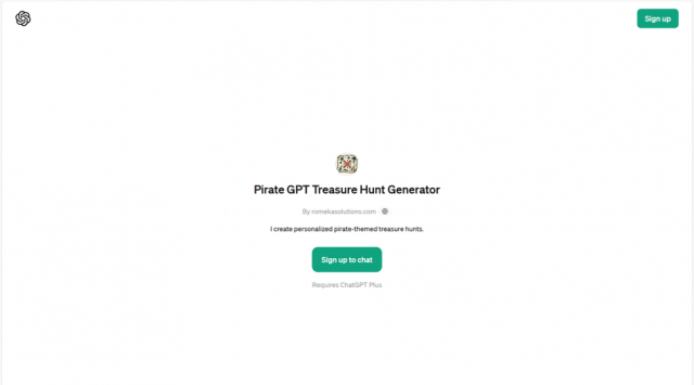 Pirate GPT Treasure Hunt Generator