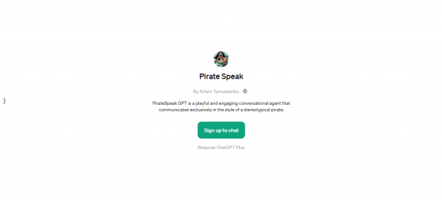 PirateSpeak GPT