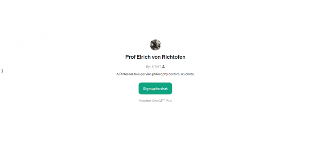 Prof Elrich von Richtofen