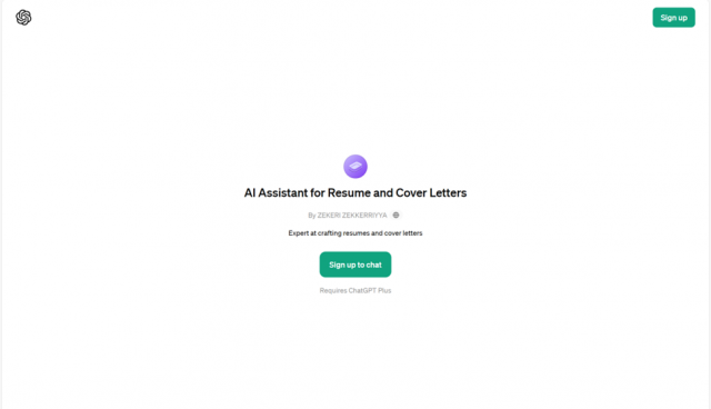 AI Assistant for Resume and Cover Letters