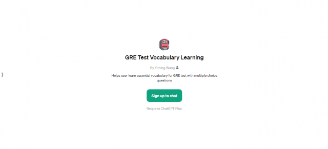 GRE Test Vocabulary Learning GPT