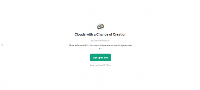 Cloudy with a Chance of Creation