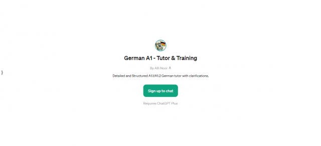 German A1 - Tutor & Training