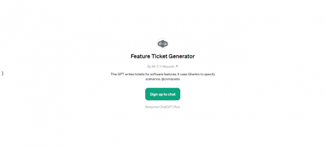 Feature Ticket Generator