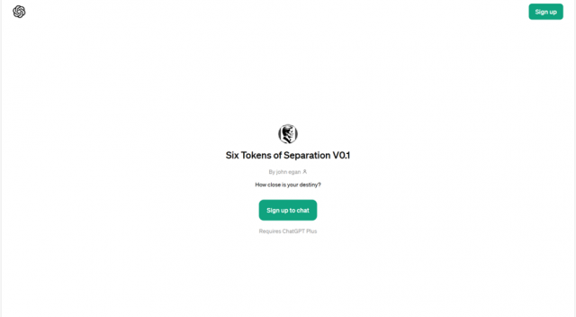 Six Tokens of Separation V0.1