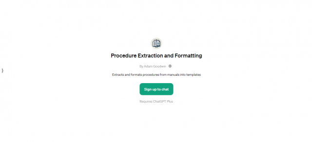 Procedure Extraction and Formatting