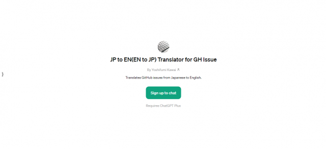 JP to EN(EN to JP) Translator for GH Issue