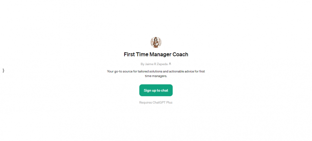 First Time Manager Coach