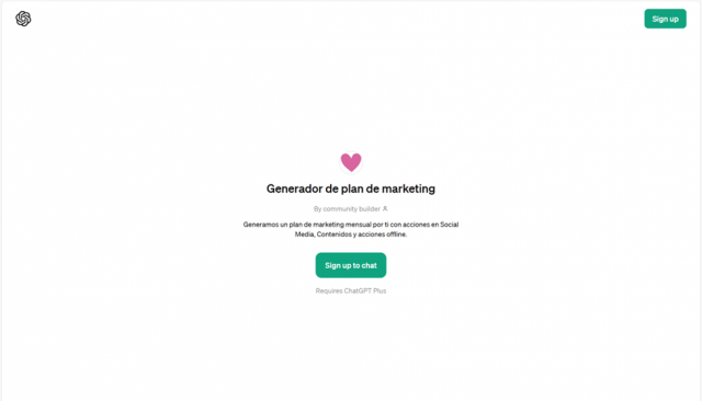 Generador de plan de marketing