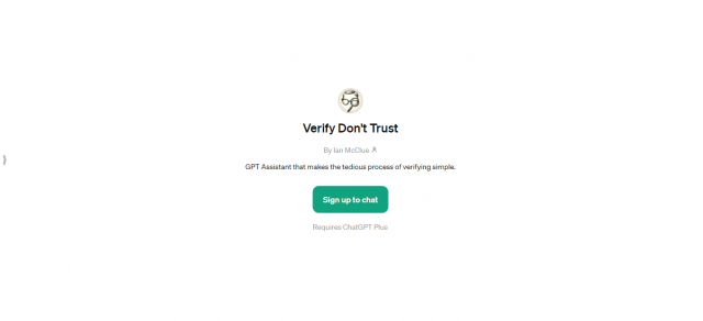 Verify Don't Trust