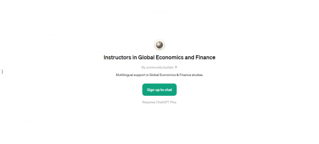 Instructors in Global Economics and Finance