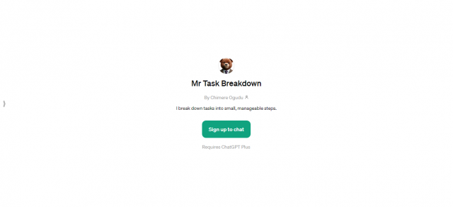 Mr Task Breakdown