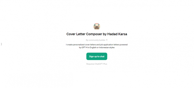 Cover Letter Composer by Hadad Karsa