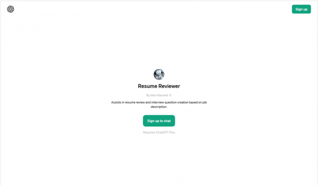 Resume Reviewer GPT