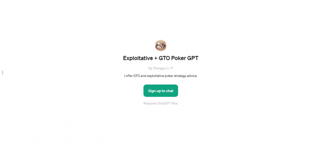 Exploitative + GTO Poker GPT