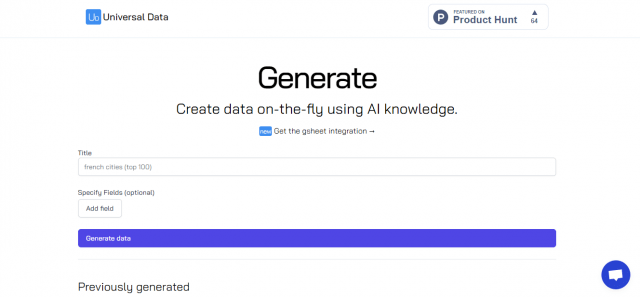 Universal Data Generator