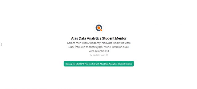 Alas Data Analytics Student Mentor