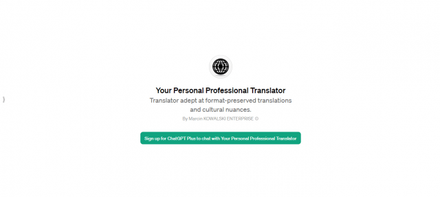 Your Personal Professional Translator