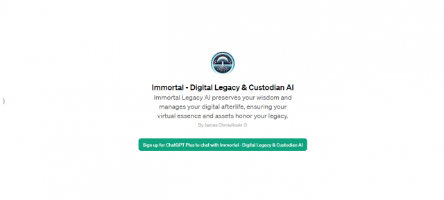 Immortal - Digital Legacy & Custodian AI