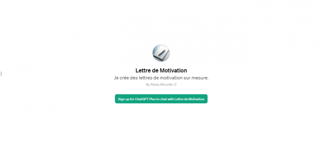 Lettre de Motivation