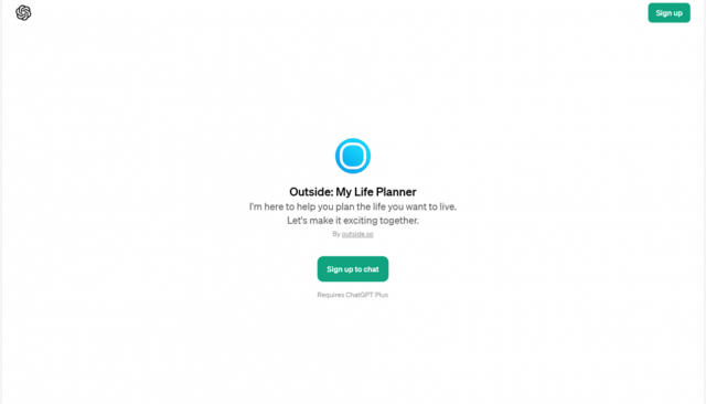 Outside: Personal Planner