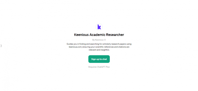 Keenious Academic Researcher