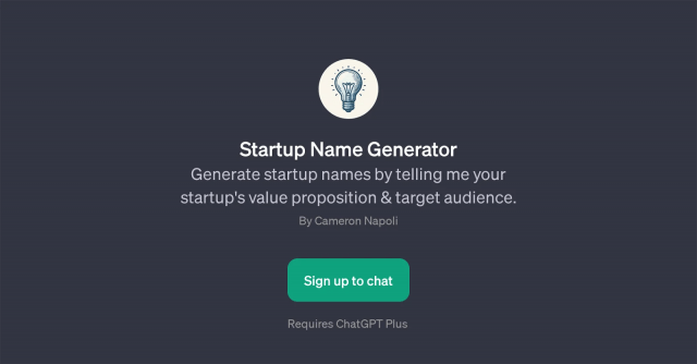 Startup Name Generator GPT