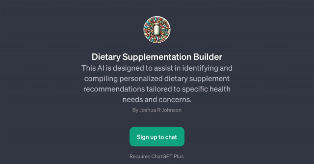 Dietary Supplementation Builder