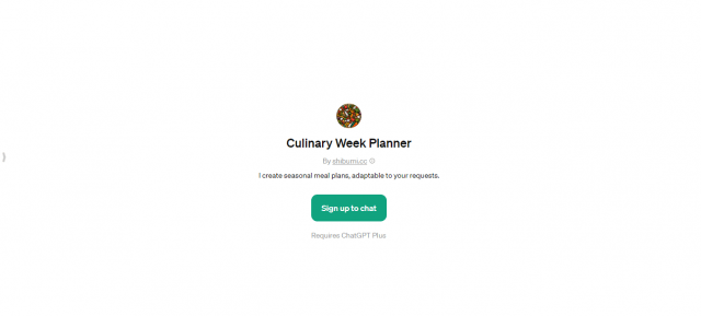 Culinary Week Planner