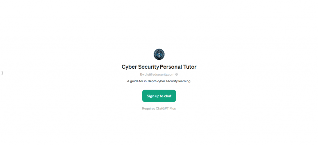 Cyber Security Personal Tutor