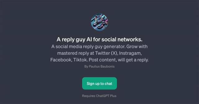 A reply guy AI for social networks