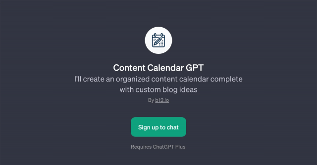 Content Calendar GPT